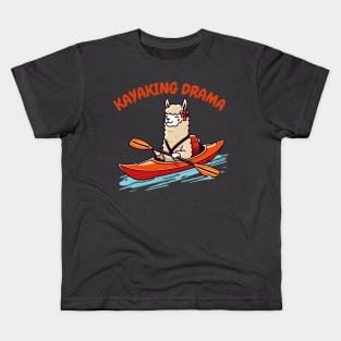 Kayaking llama Kids T-Shirt